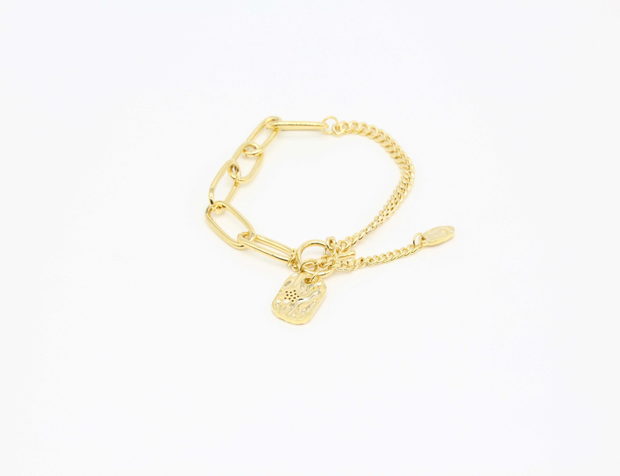 Fashion Gold Plated Geometric Adjustable Pull Creative DIY Jewelry Girly Bracelet for Valentine Day Gift Accessories