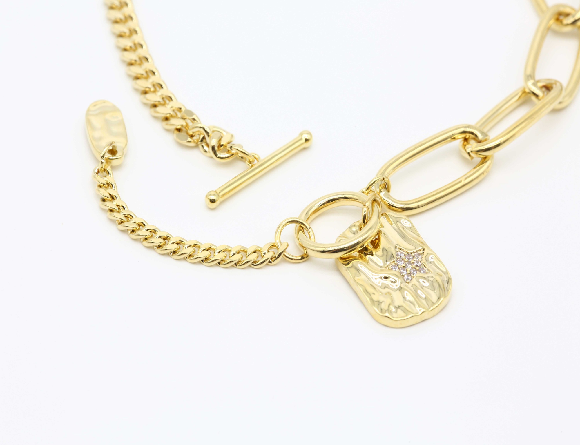 Fashion Gold Plated Geometric Adjustable Pull Creative DIY Jewelry Girly Bracelet for Valentine Day Gift Accessories