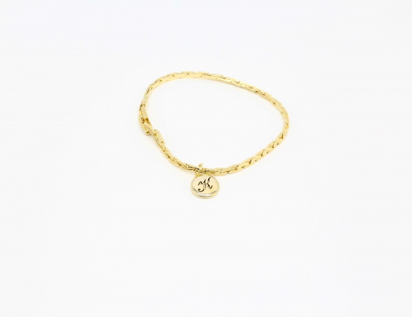 English Letter Openning Bangle Bracelet With 26 Letter Charm Pendant Bracelet For women