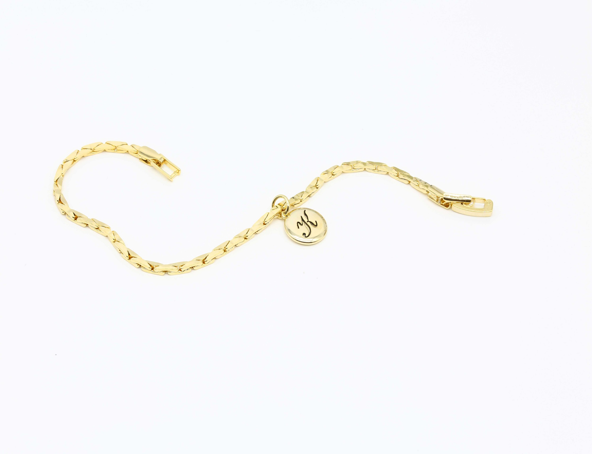 English Letter Openning Bangle Bracelet With 26 Letter Charm Pendant Bracelet For women
