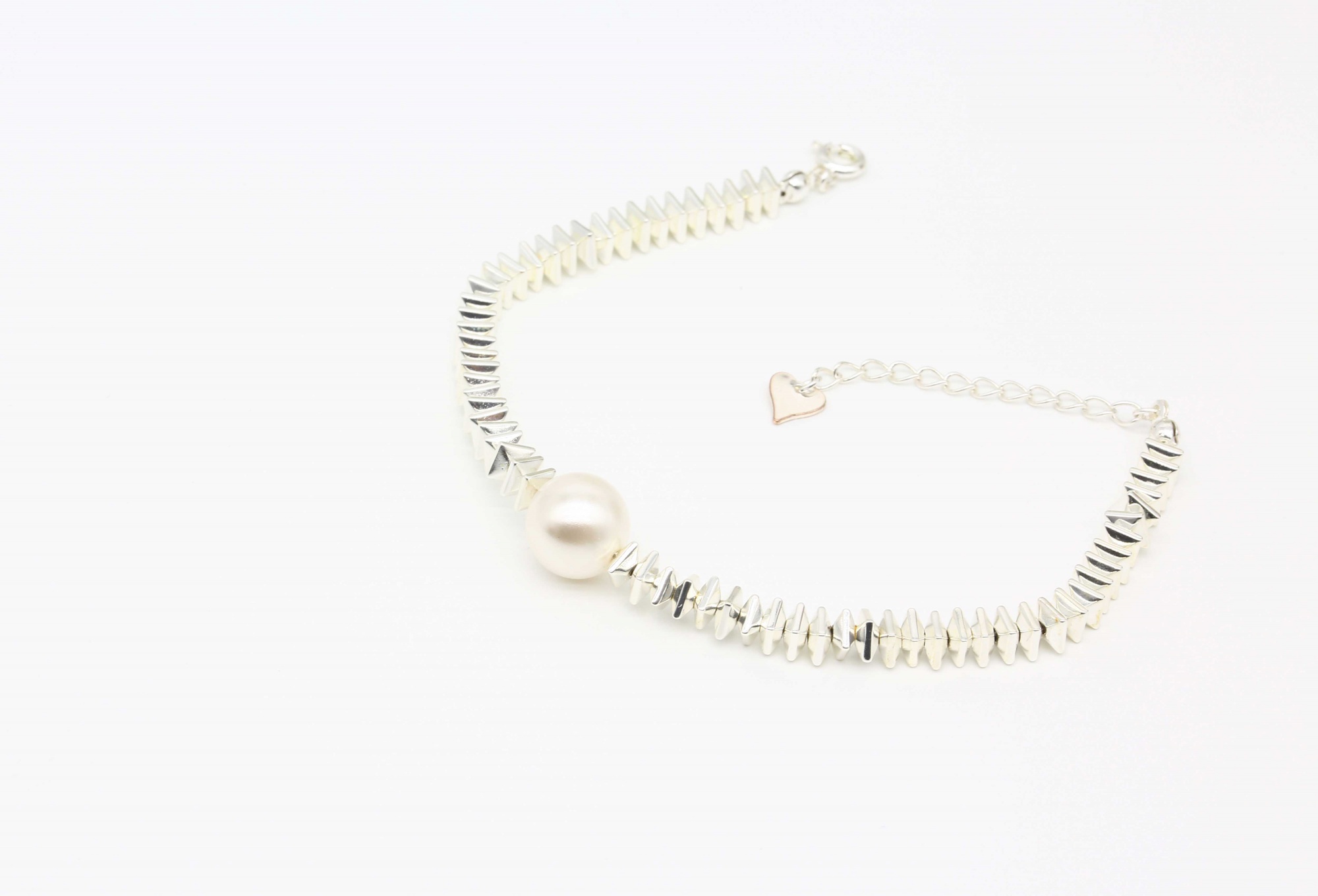 Geometric Irregular Chain Necklace Silver Pearl Fashion Jewelry Bracelet Pearl Necklace Women's Advanced Jewelry Set