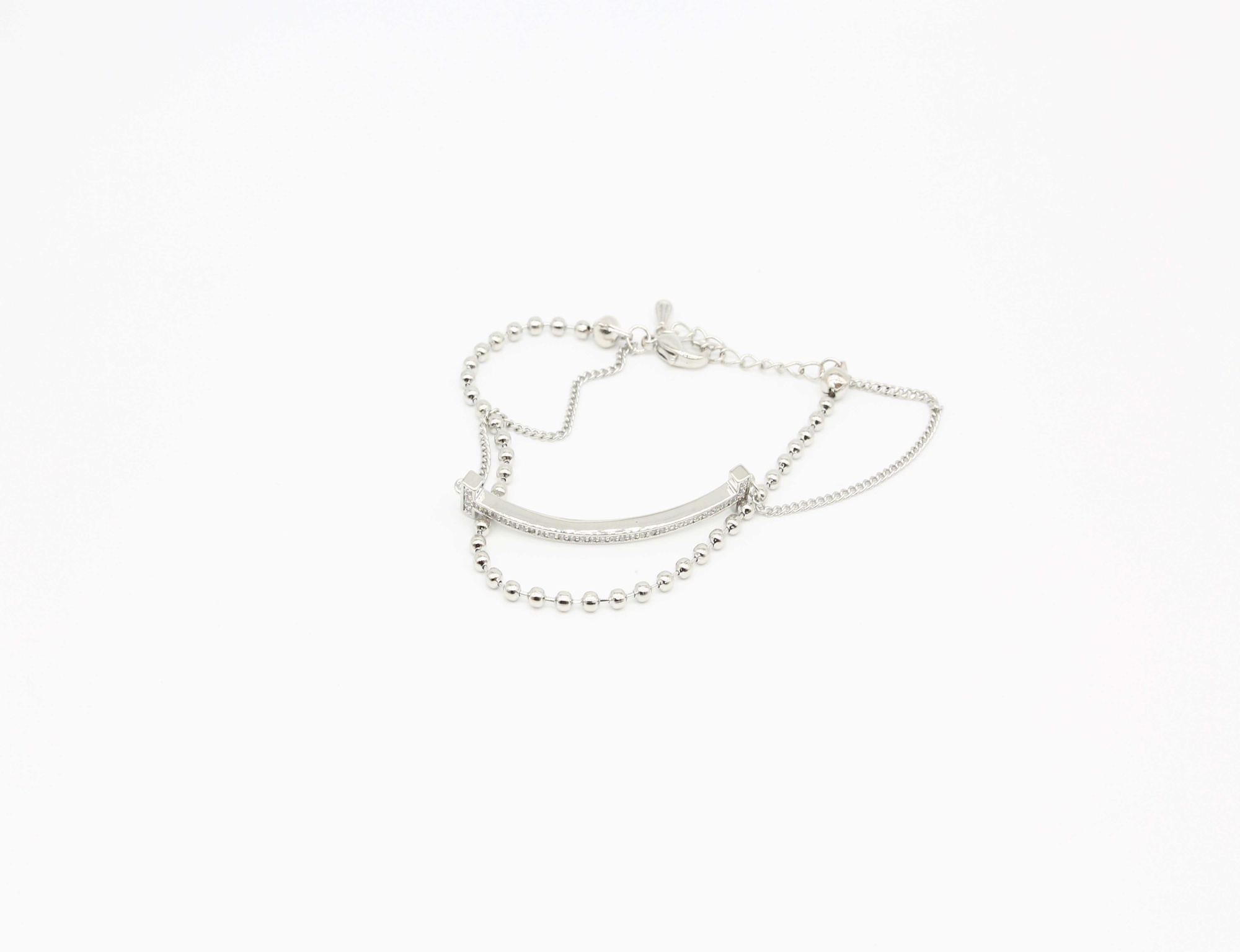 smile bracelet silver 925 bracelets for ladies with zircon stones