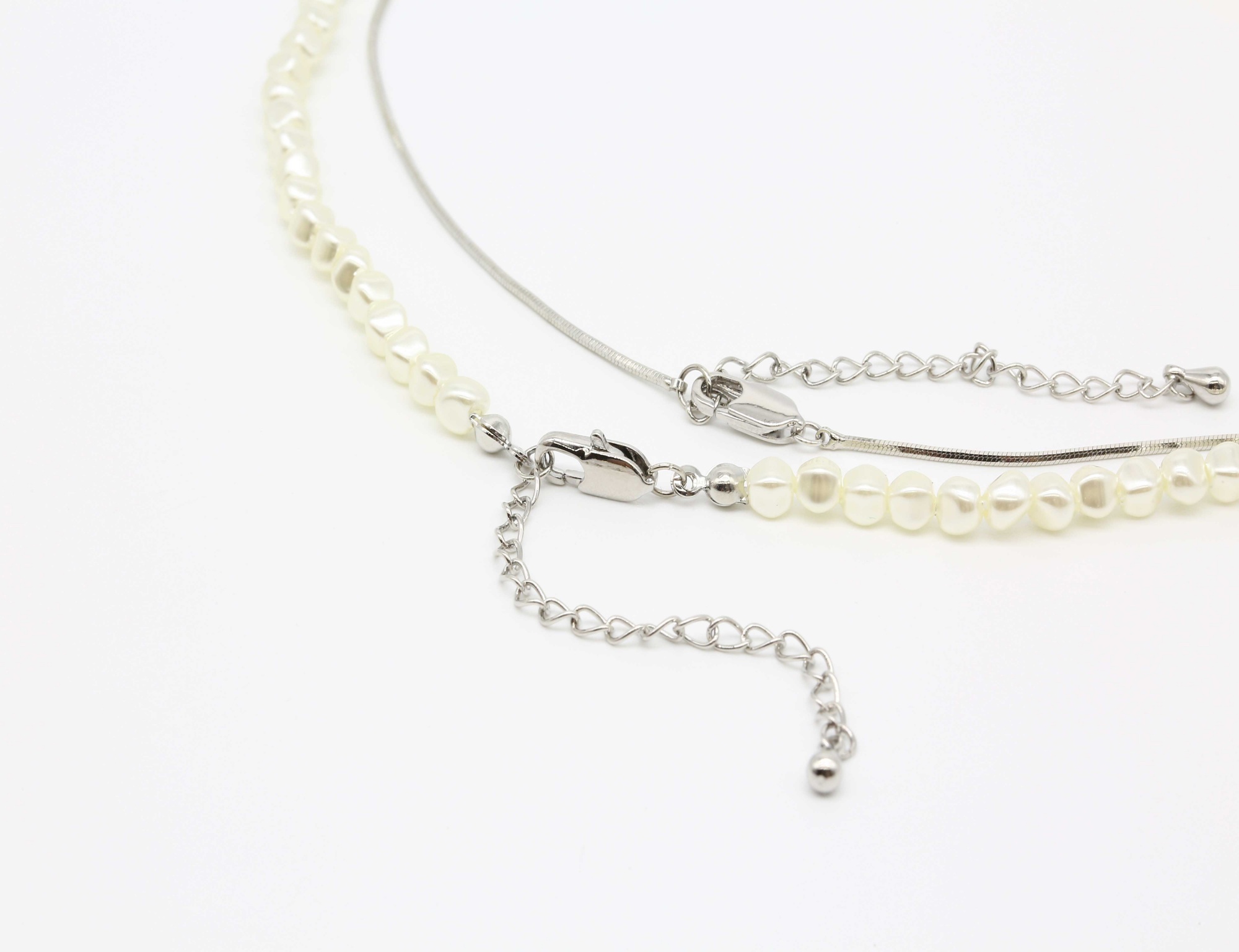 Delicate Jelly Love Necklace Irregular Pearl Necklace PVD Gold Plated Valentine Day Jewelry for Her Wholesale Gift