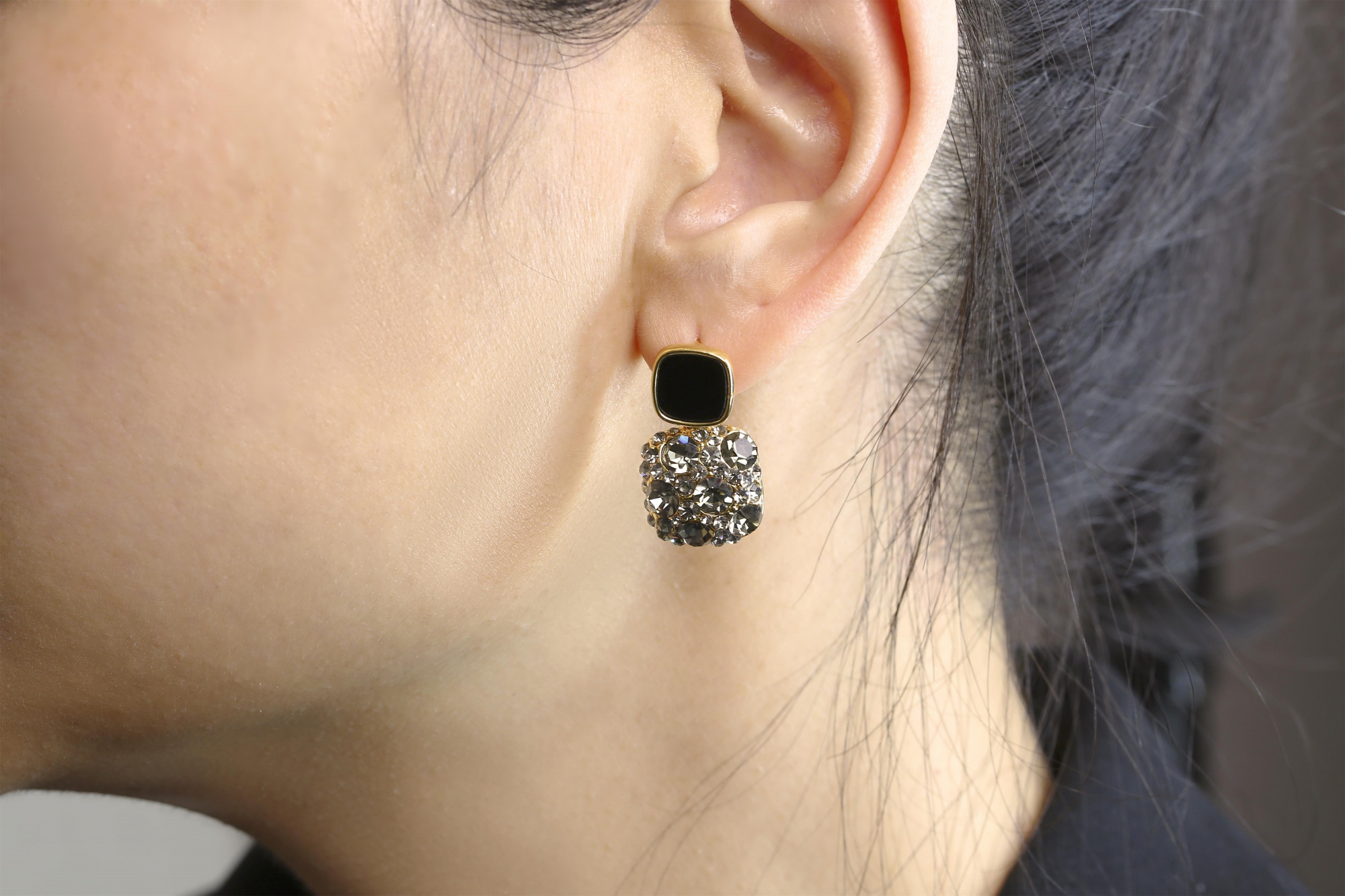 18K PVD Gold Plated Rust Proof Stainless Steel Earrings Fine cubic zirconia jewelry 