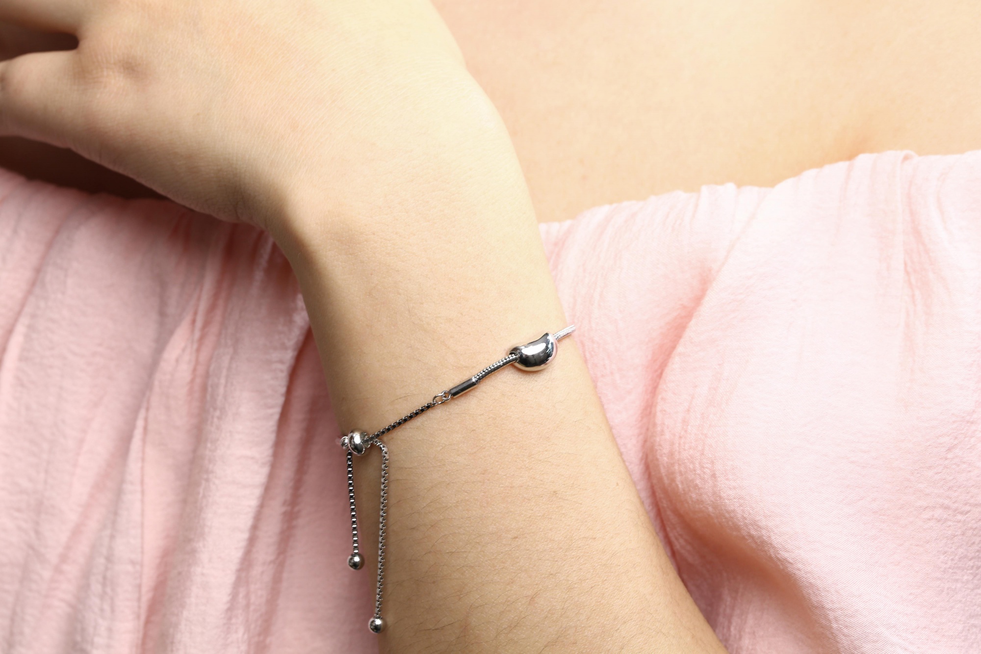 Valentine's Day bracelet Fashion Rose Gold Geometric Adjustable Pull Creative DIY Jewelry Girly Bracelet