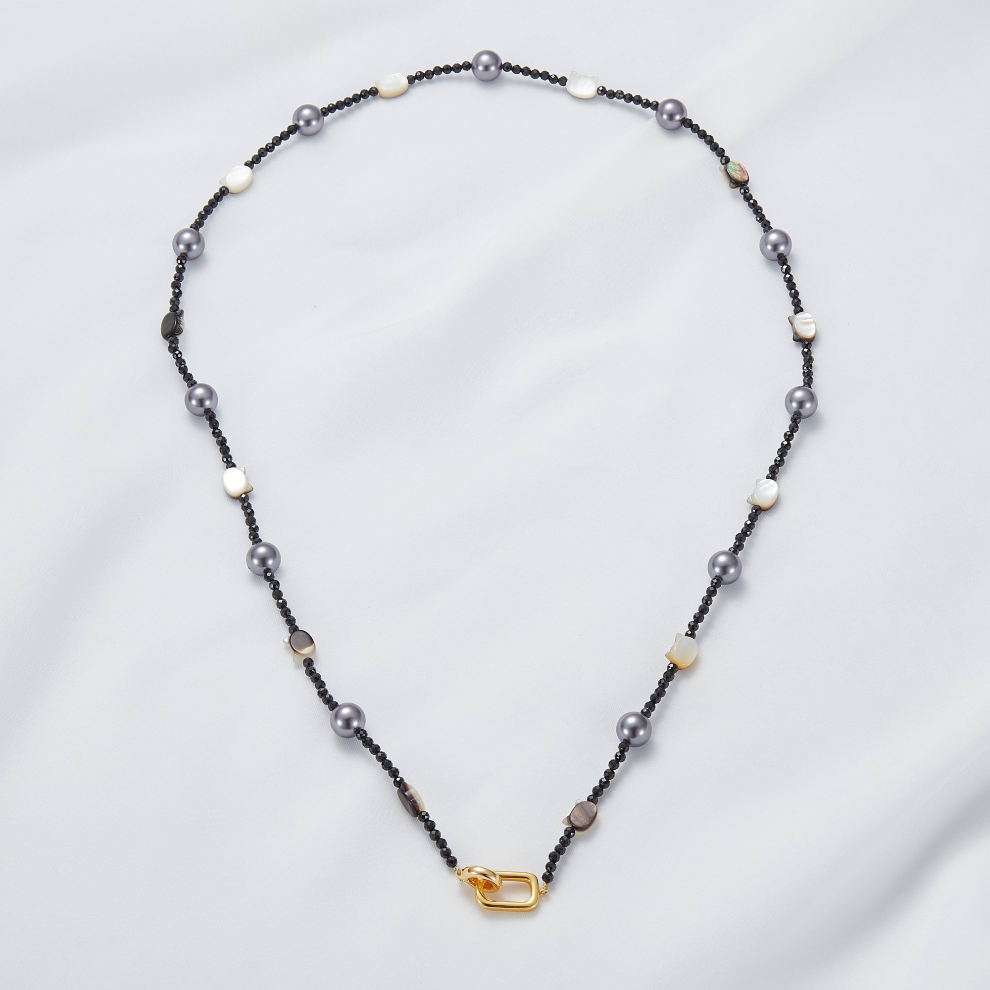 New Arrival Trendy Cute Necklace 18K Gold Plated Cat-shape Natural shells High Quality Pearl Necklace