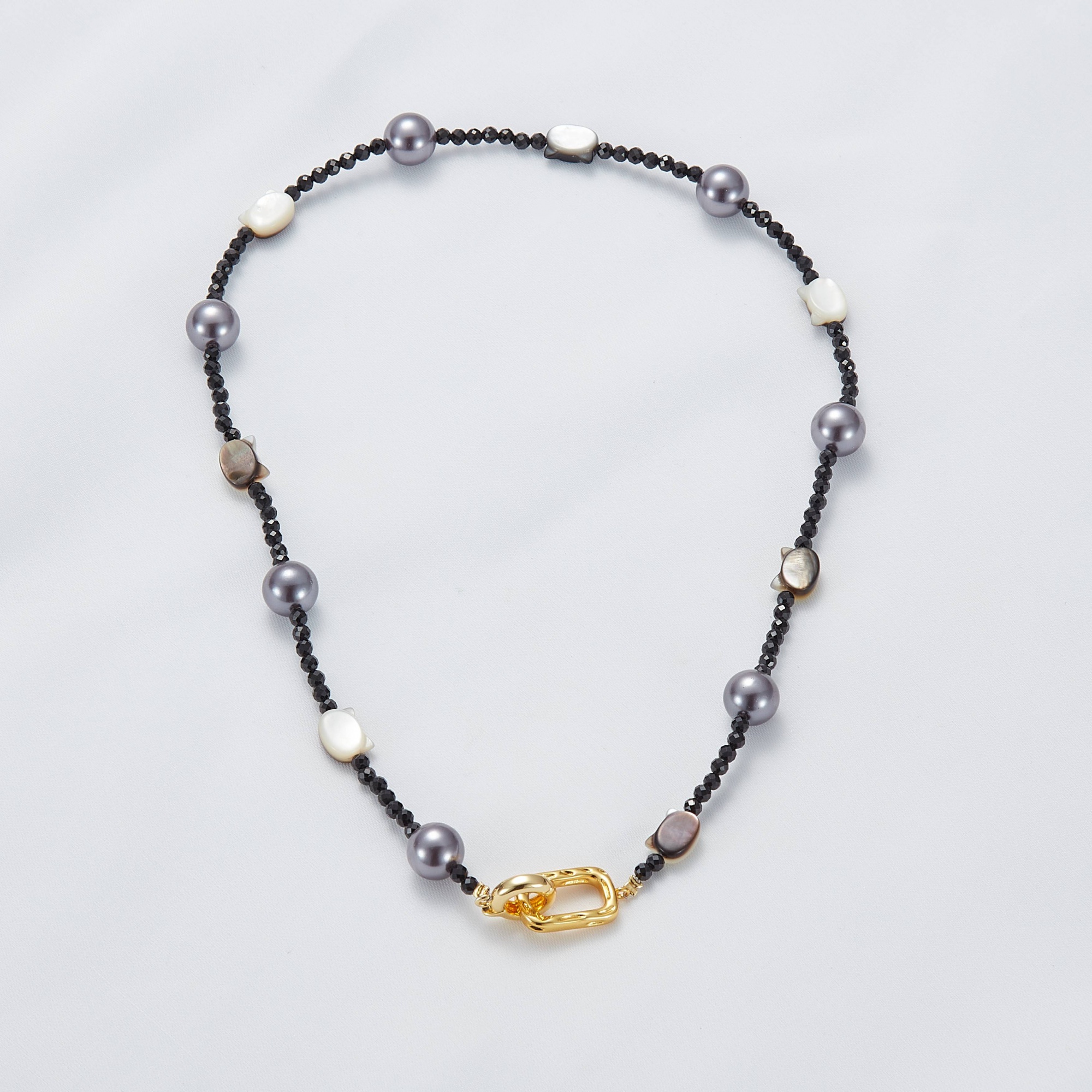 New Arrival Trendy Cute Necklace 18K Gold Plated Cat-shape Natural shells High Quality Pearl Necklace