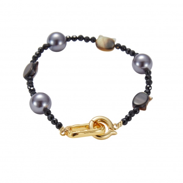 New Arrival Trendy Cute Bracelet 18K Gold Plated Cat-shape Natural shells High Quality Pearl Bracelet