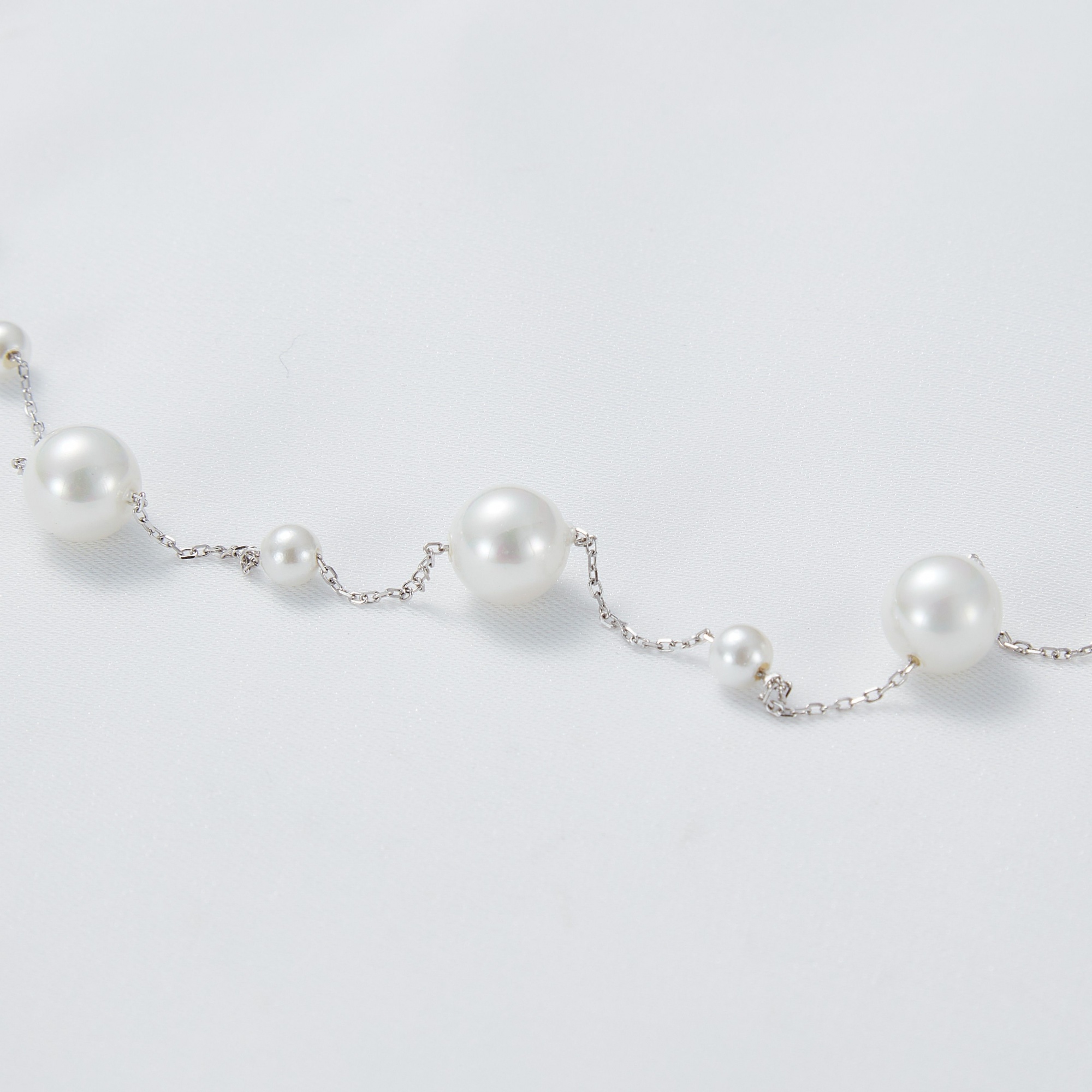 New Fashion 14k Gold Plated White Freshwater Pearl Tin Cup Necklace
