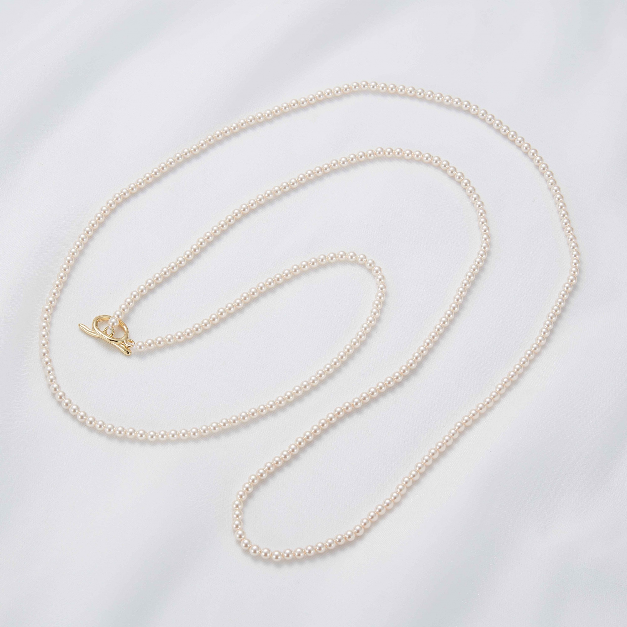Women fashion 18k gold plated 925 sterling silver chain and pearl necklace