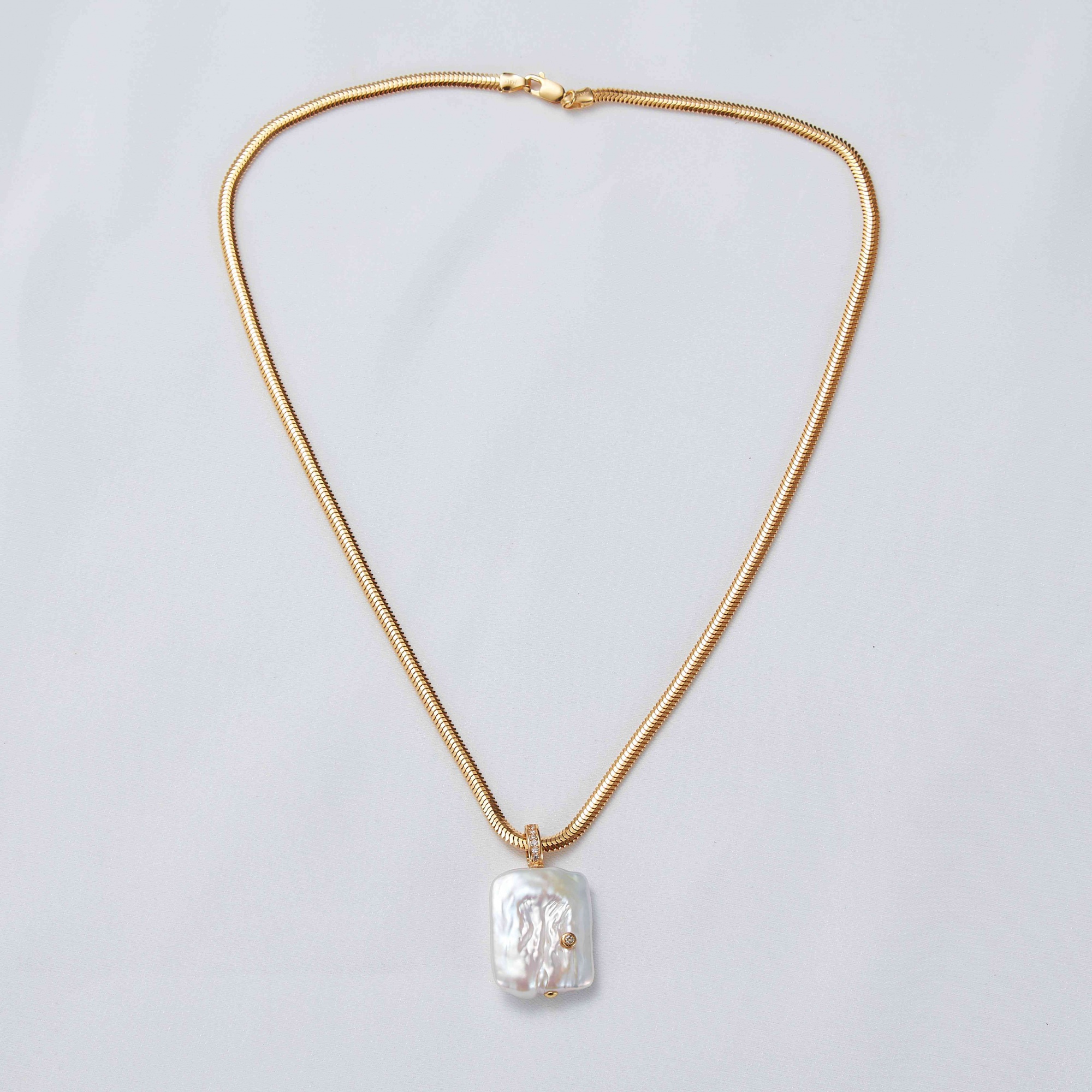 dainty women jewelry 18k gold 925 sterling silver watertrop freshwater pearl pendant necklaces
