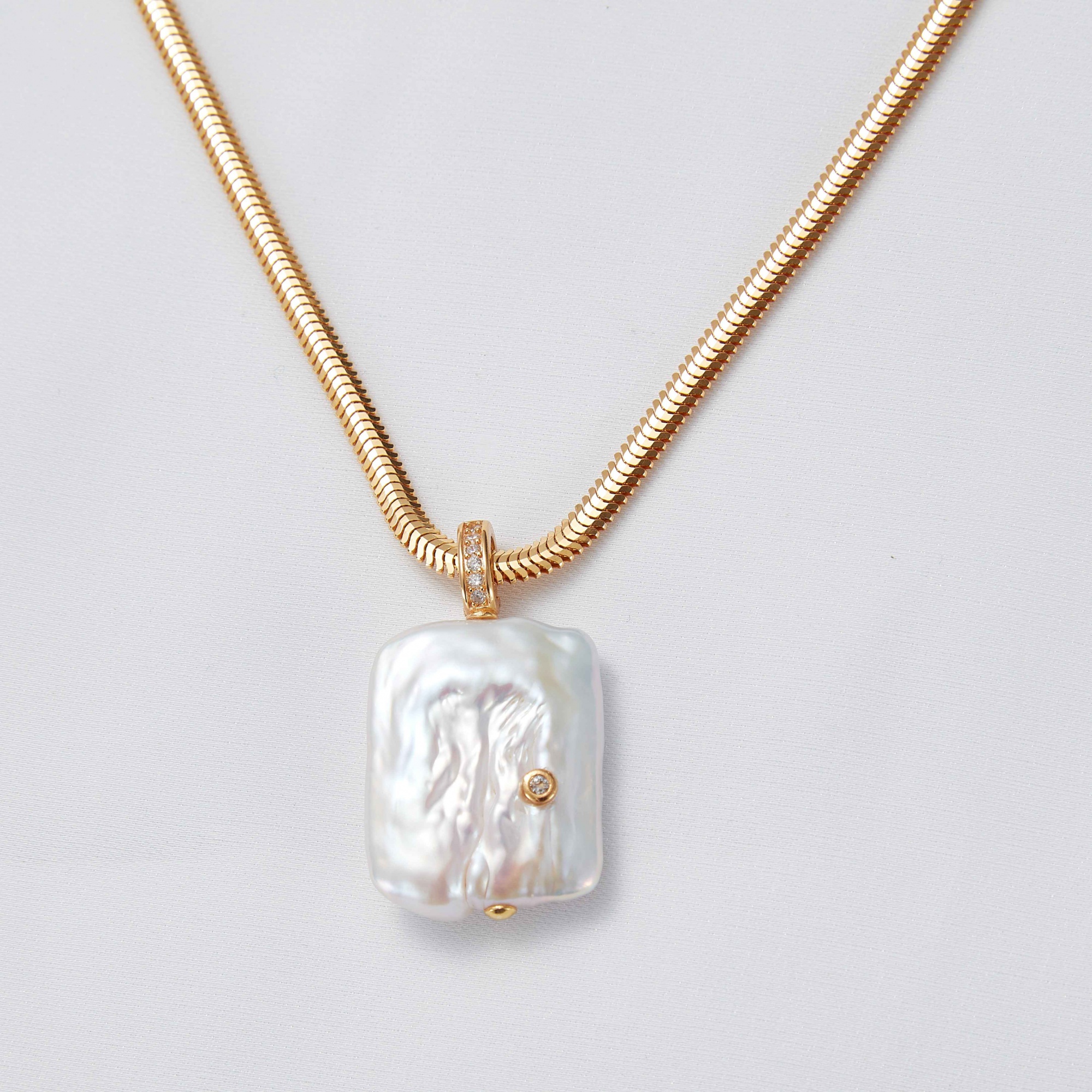 dainty women jewelry 18k gold 925 sterling silver watertrop freshwater pearl pendant necklaces