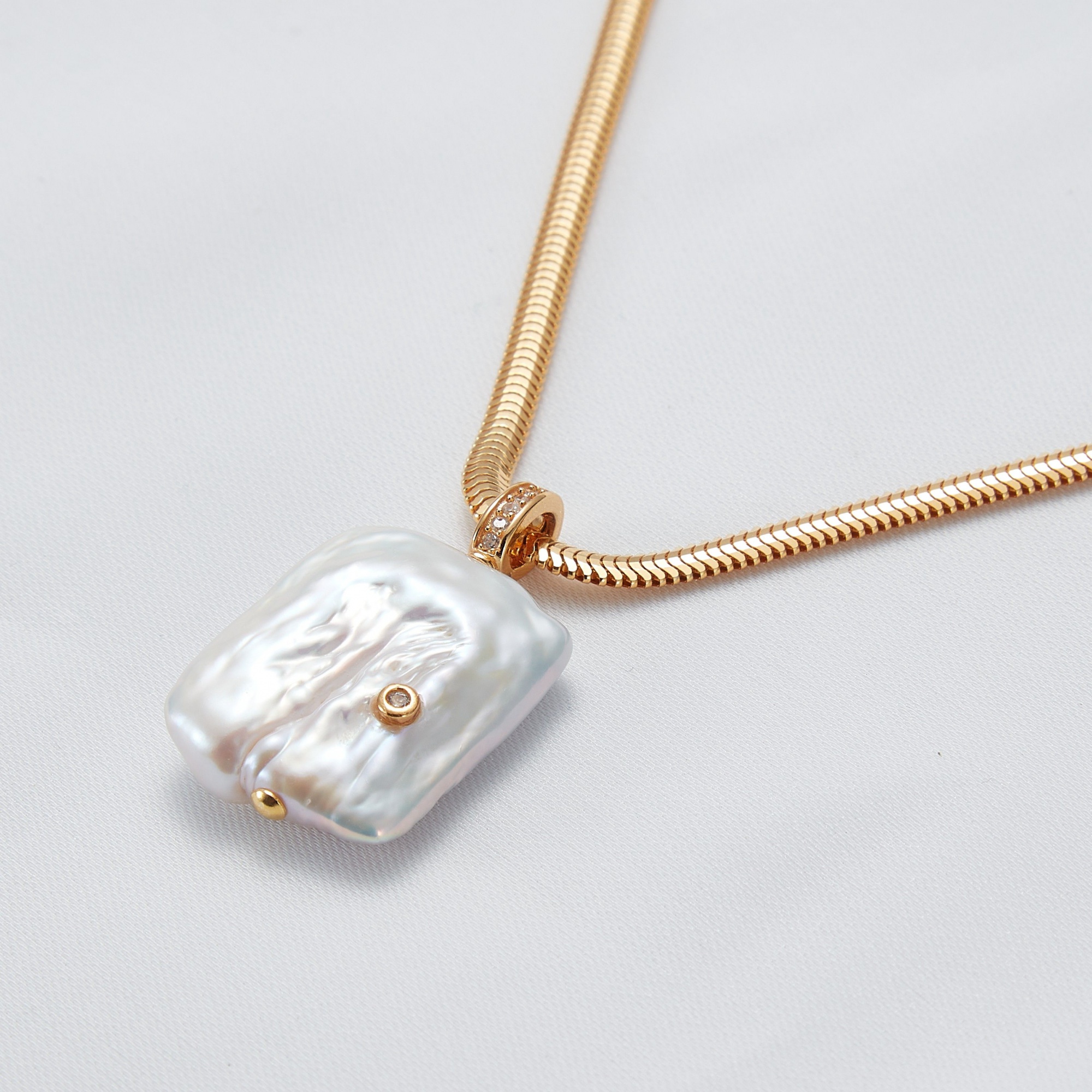 dainty women jewelry 18k gold 925 sterling silver watertrop freshwater pearl pendant necklaces