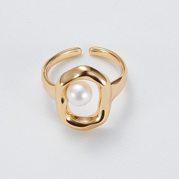 18k Gold Stainless Steel Waterproof Jewelry Earrings Wholesale Irregular Shaped Inlaid Earrings
