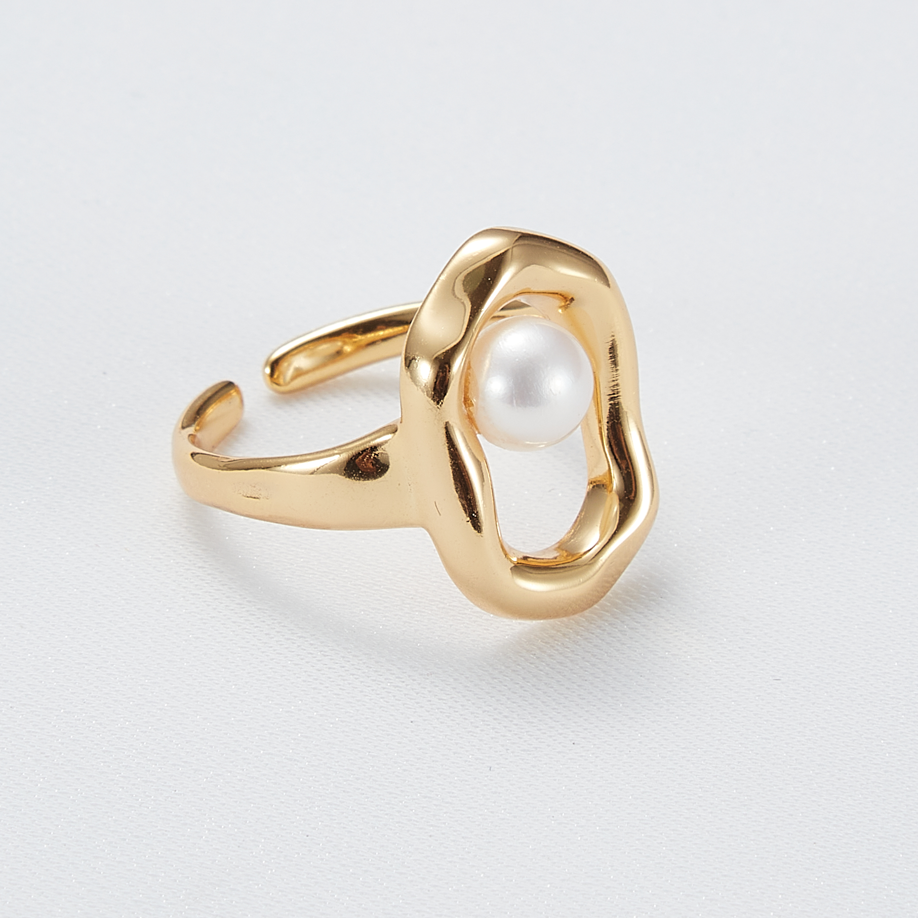 18k Gold Stainless Steel Waterproof Jewelry Earrings Wholesale Irregular Shaped Inlaid Earrings
