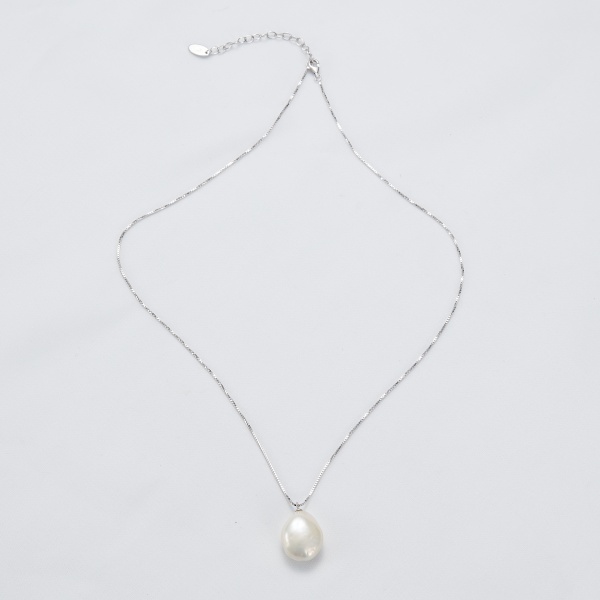 Natural Baroque Freshwater Cultured Pearl Pendant Choker Necklace For Women Gift