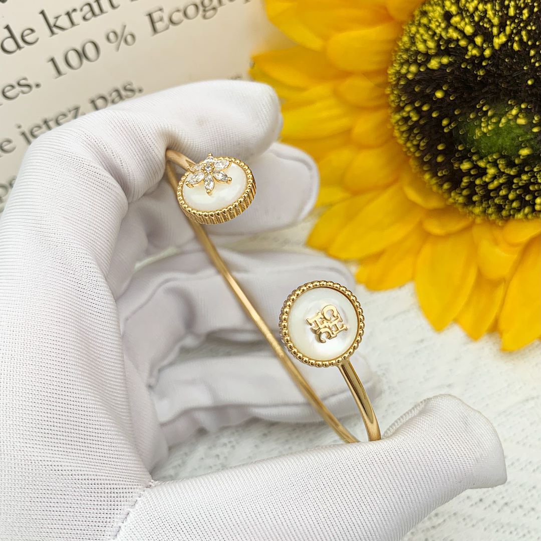 925 Sterling Silver 18k Gold Plated Lotus Cubic Zircon Twisted Open Bracelet For Woman Silver Bracelet