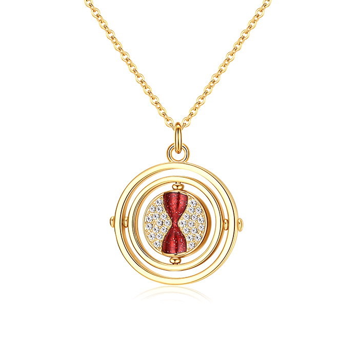 Hot Fashion Time Hourglass Necklaces Sweater Chain Gold Necklace For Women And Men Jewelry Gift