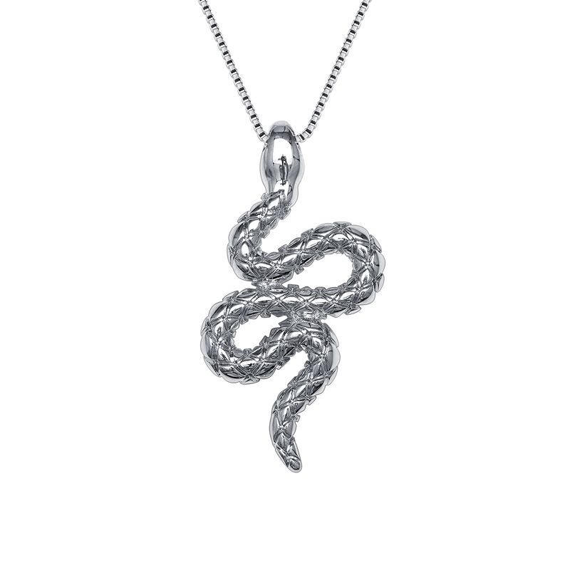 Stainless steel glod black electroplating snake pendant necklace can be customized in other colors