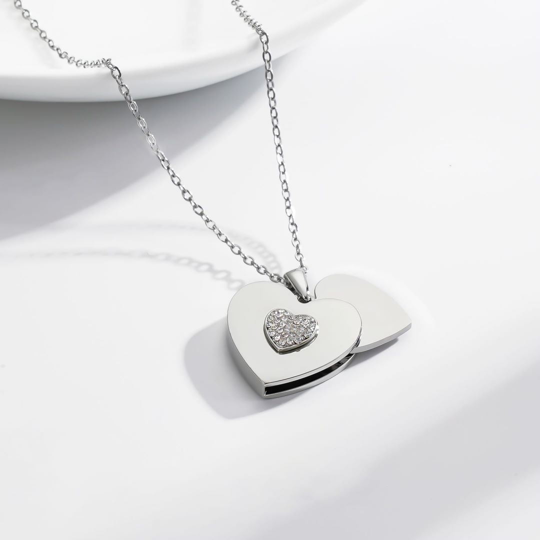 Wholesale Fashion Choker Necklace Luxury Gold Plated Chain Choker Heart Pendent Necklace For Couple Best Friend