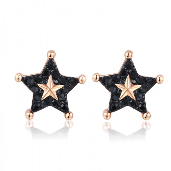925 Sterling Silver Tiny Star CZ Stud Earring for Girl Women Gold Plated