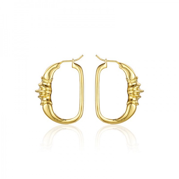 925 Sterling Silver Handmade Twist Knot Shape Hoop Earrings For Female Fine Jewelry