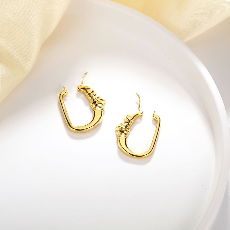 925 Sterling Silver Handmade Twist Knot Shape Hoop Earrings For Female Fine Jewelry
