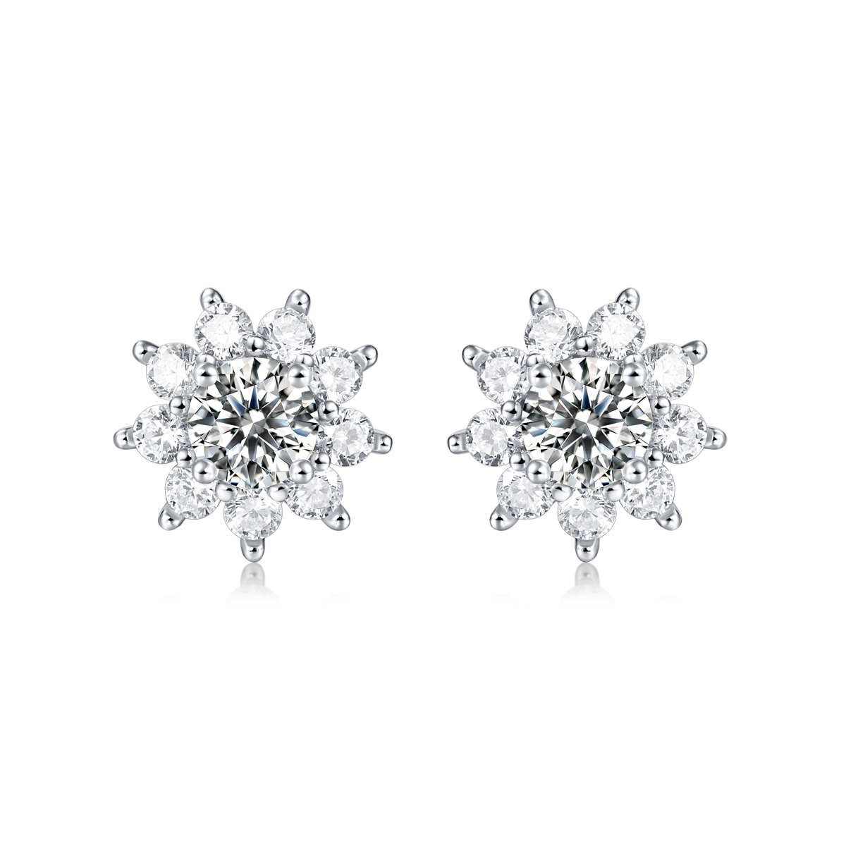 Popular Trendy 18K Gold S925 Silver Earrings Women Moissanite Earrings Jewelry