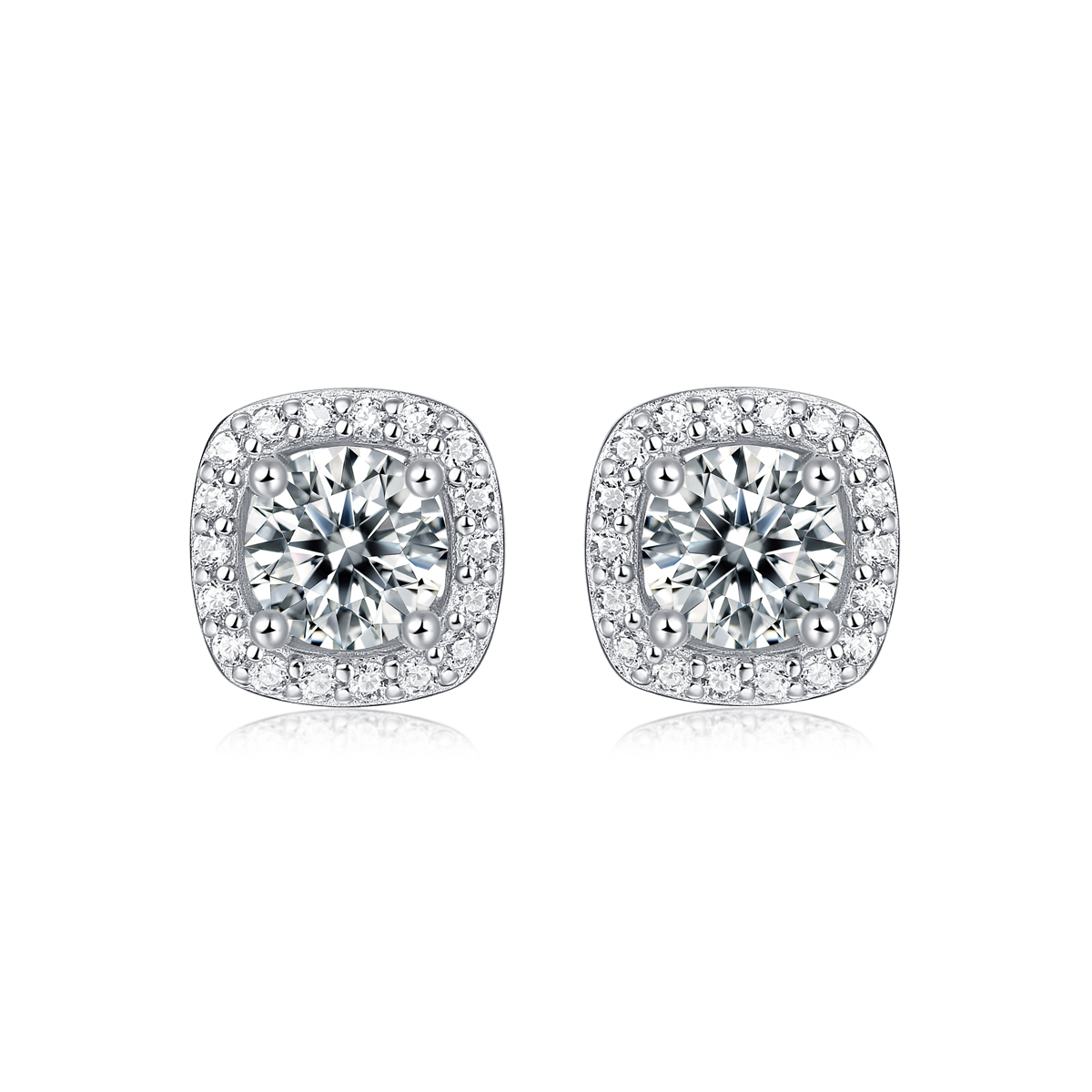 Popular Trendy 18K Gold S925 Silver Earrings Women Moissanite Earrings Jewelry