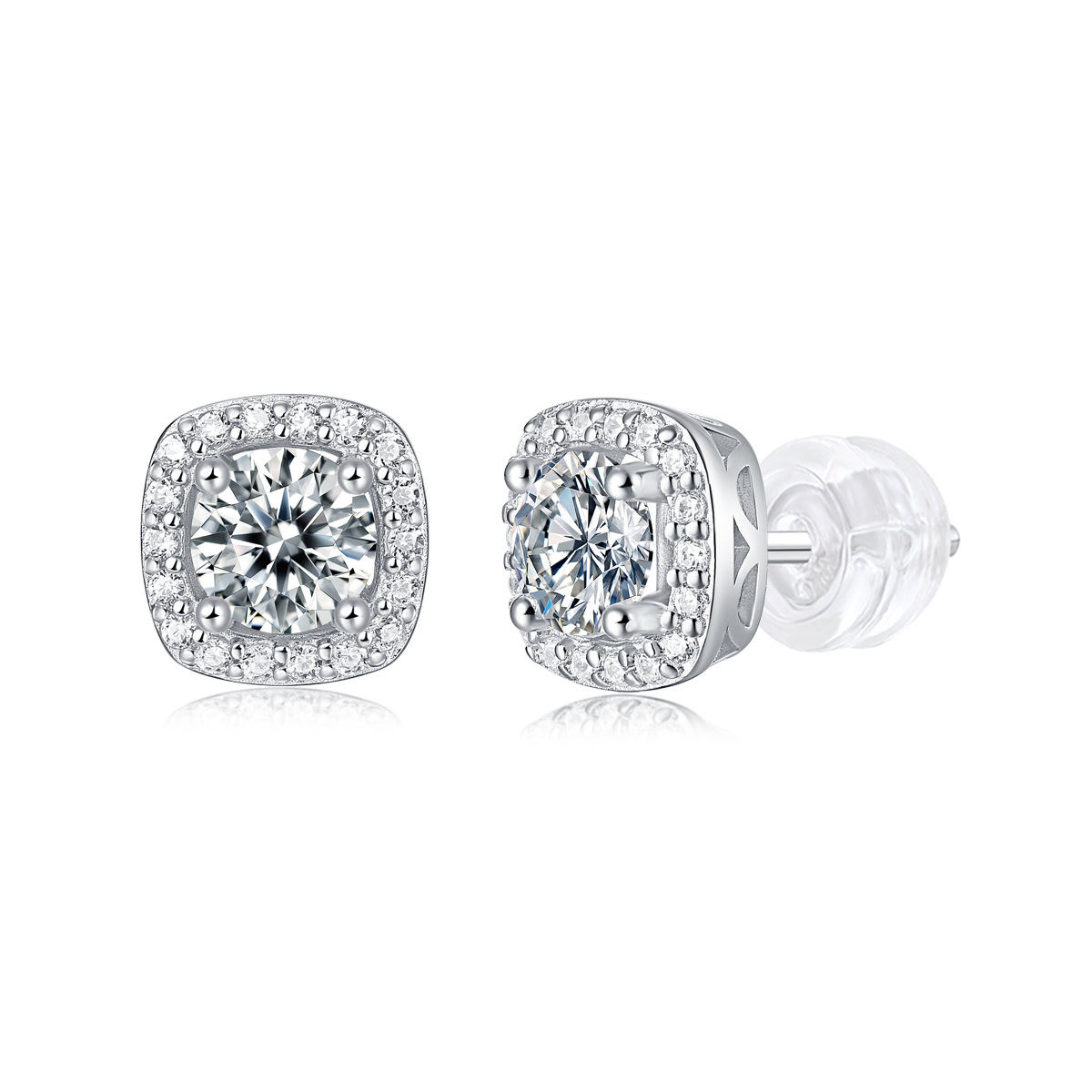 Popular Trendy 18K Gold S925 Silver Earrings Women Moissanite Earrings Jewelry