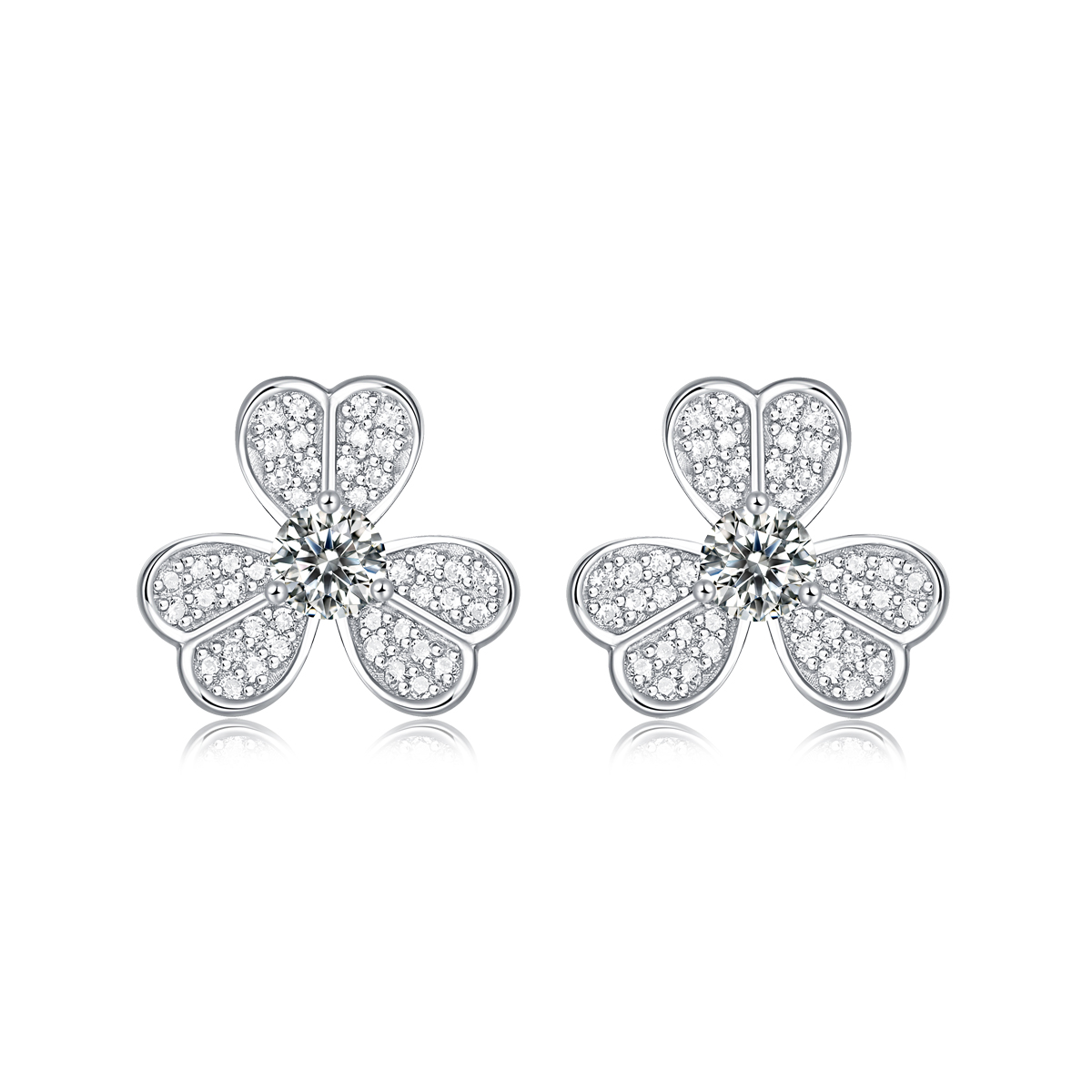 Popular Trendy S925 Silver Earrings Women Moissanite Earrings Jewelry