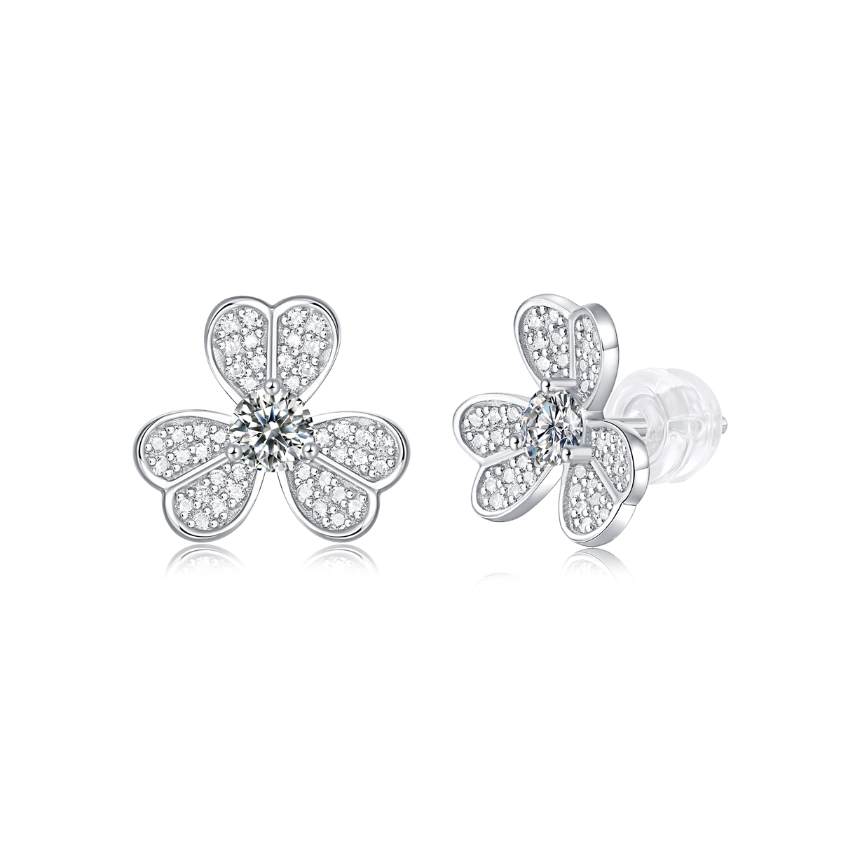 Popular Trendy S925 Silver Earrings Women Moissanite Earrings Jewelry