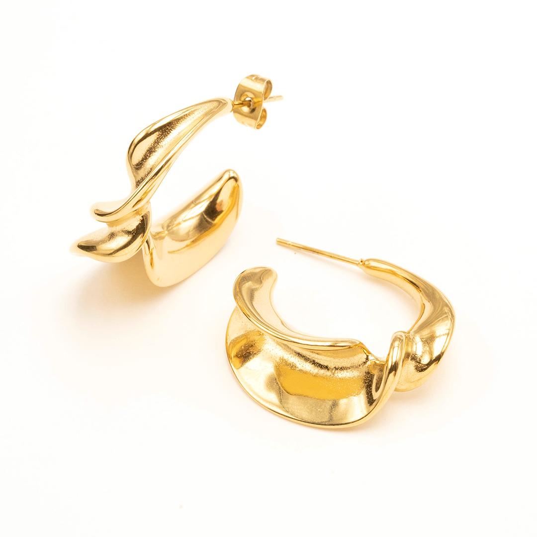 New Style S925 Silver Needle Irregular Earrings Personality Metal Fashion Shaped Earrings for Women