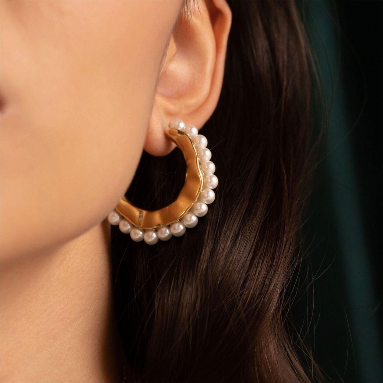 New Style S925 Silver Needle Irregular Earrings Personality Metal Fashion Shaped Earrings for Women