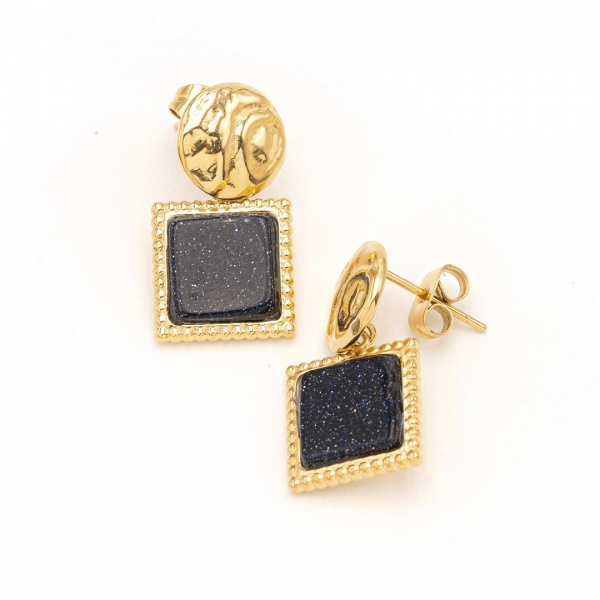 Fashion Jewelry Trendy Opal Square Drop Earrings