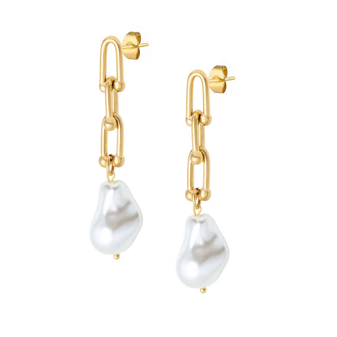 18K Gold Linear Swirl Wire Earrings For Women dangling Boho Dangle Drop Classic Infinity Earrings for Girls