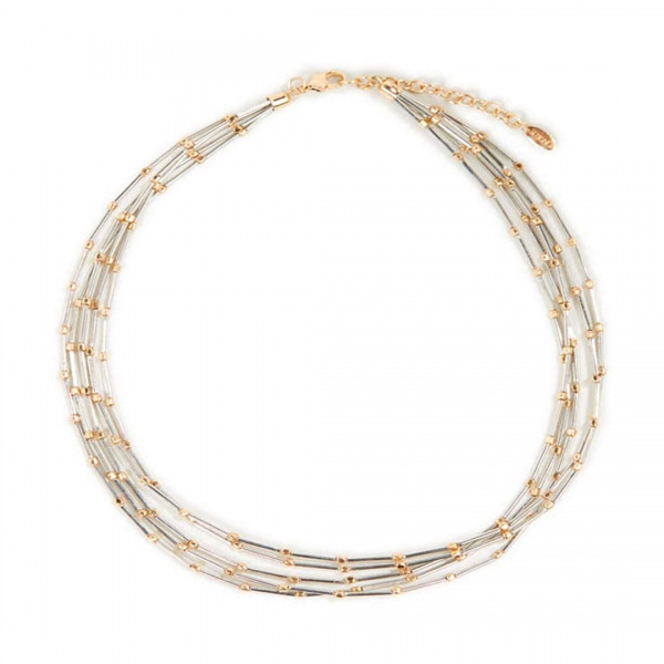 14K Gold Filled Three Layer Bead Chain Bracelet for Women Simple Stackable Multilayer Satellite Chain Bracelet