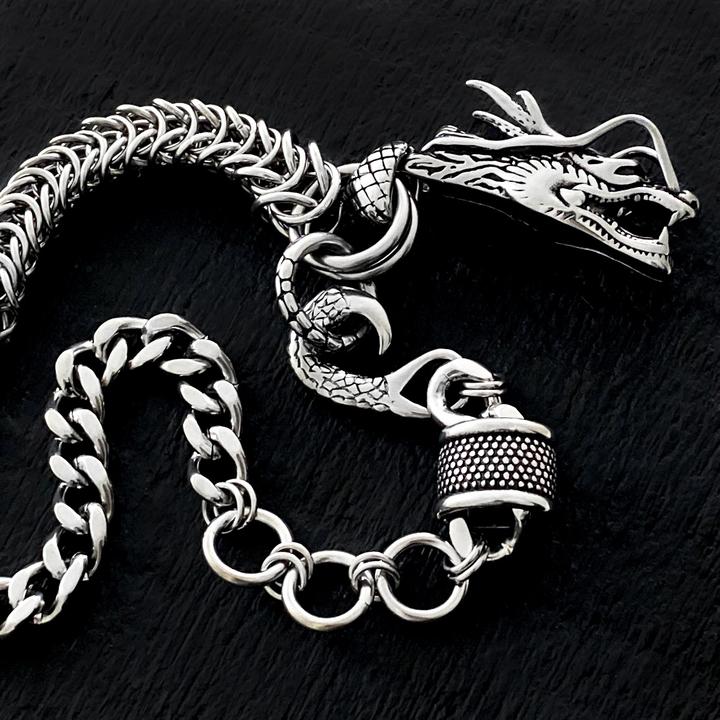 Classical Snake Chain Bracelet Coarse Cuban Bracelet 18K Gold Plated Stainless Steel Bangle Jewelry