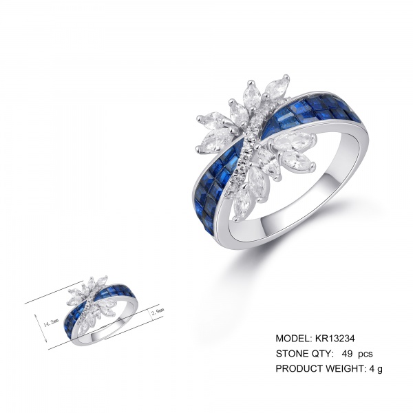 S925 Silver Plated 18k Gold Diamond Ring for Women Luxury High Carbon Diamond Fashion Ring Wholesale