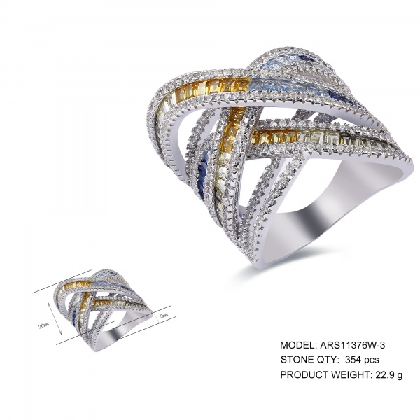 Vintage jewelry CZ Women's Zircon Bangle mix color