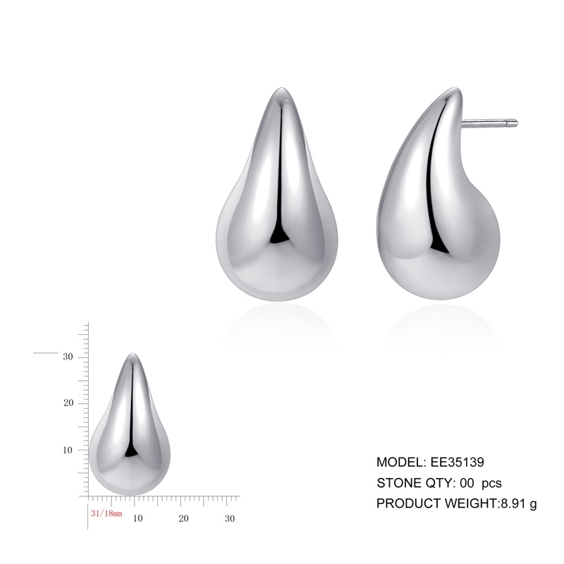 925 Silver Vacuum Plated Solid Drop Earrings for DIY Earrings Making Jewelry Accessories earrings wholesale bulk