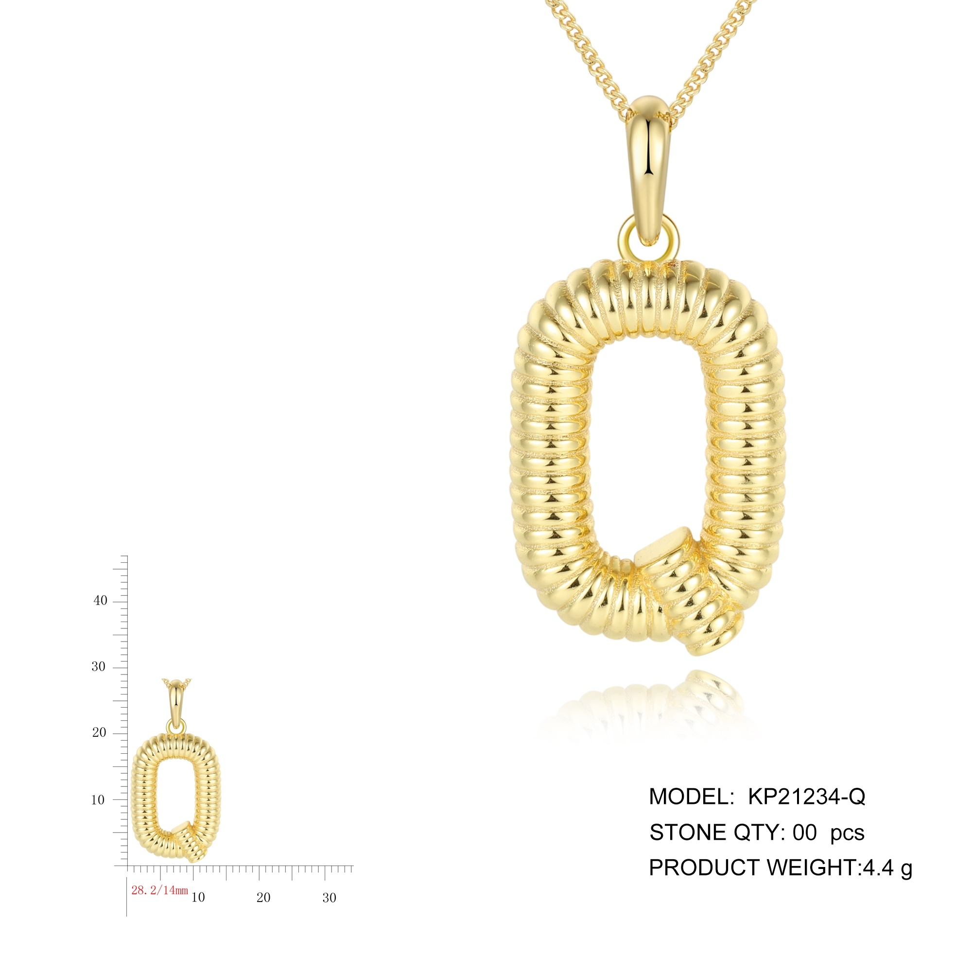 S925 Sterling Silver Bold Letter Pendant statement initial Necklace women gift