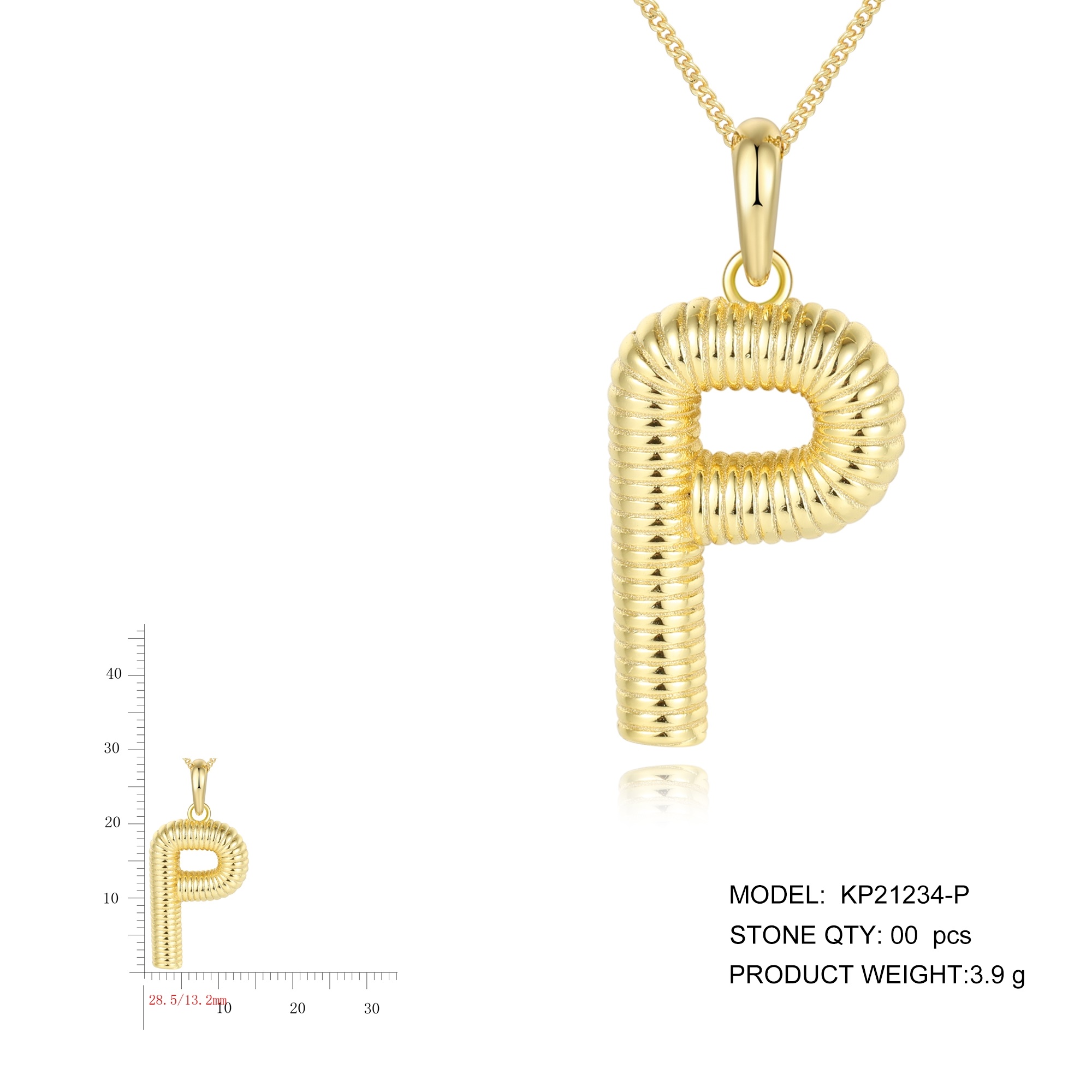 S925 Sterling Silver Bold Letter Pendant statement initial Necklace women gift