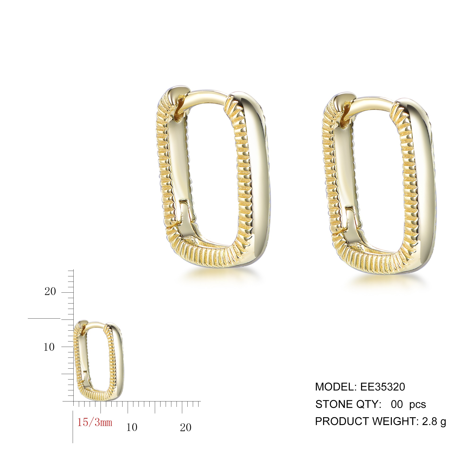 Fashion Wholesale Women Sterling Silver Trendy Shiny U Shaped Women Earrings Hoops, Jewelry Earrings