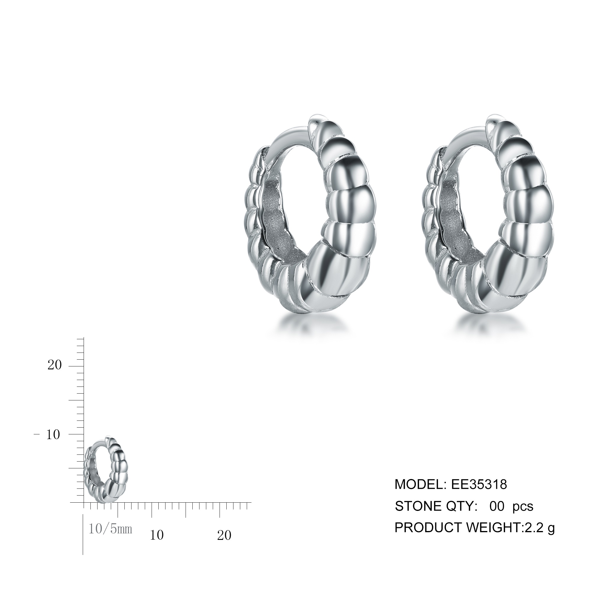 925 Sterling Silver Hot Sale hoop Earrings Simple Temperament Hot Semale Sexy Jewelry Gift For Women