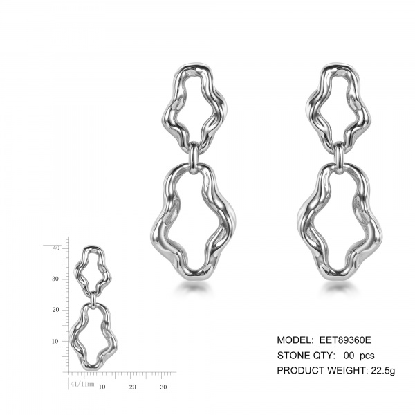 Minimalist Geometric 925 Sterling Silver Jewelry 18K Gold Plated Piercing Earrings for Women Gift