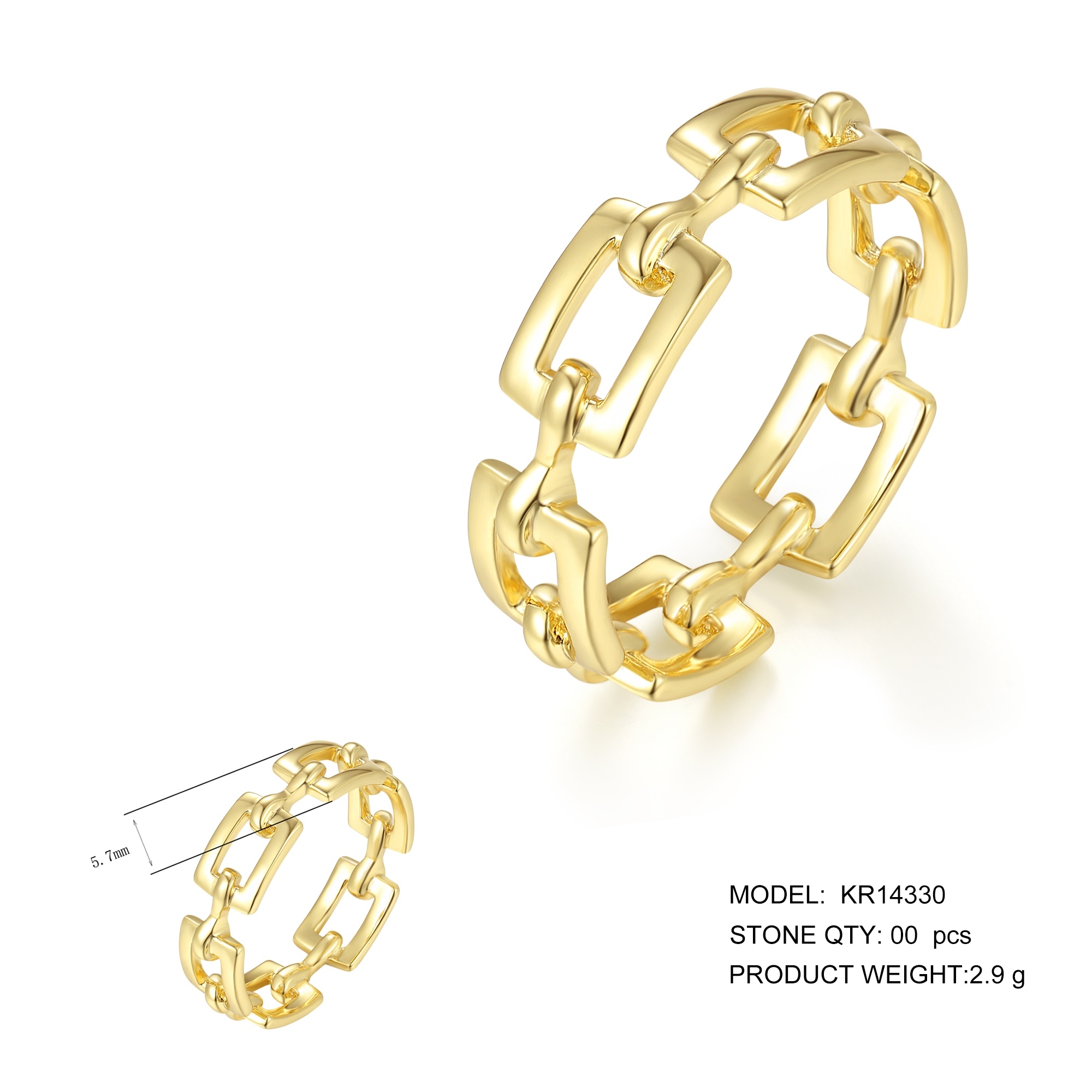S925 Silver Jewelry Wholesale China Adjustable 18k real gold Plated Ring 
