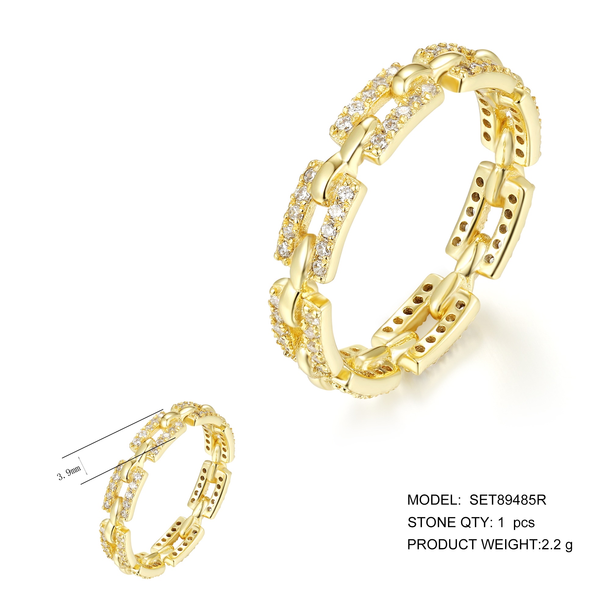 S925 Silver Jewelry Wholesale China Adjustable 18k real gold Plated Ring 