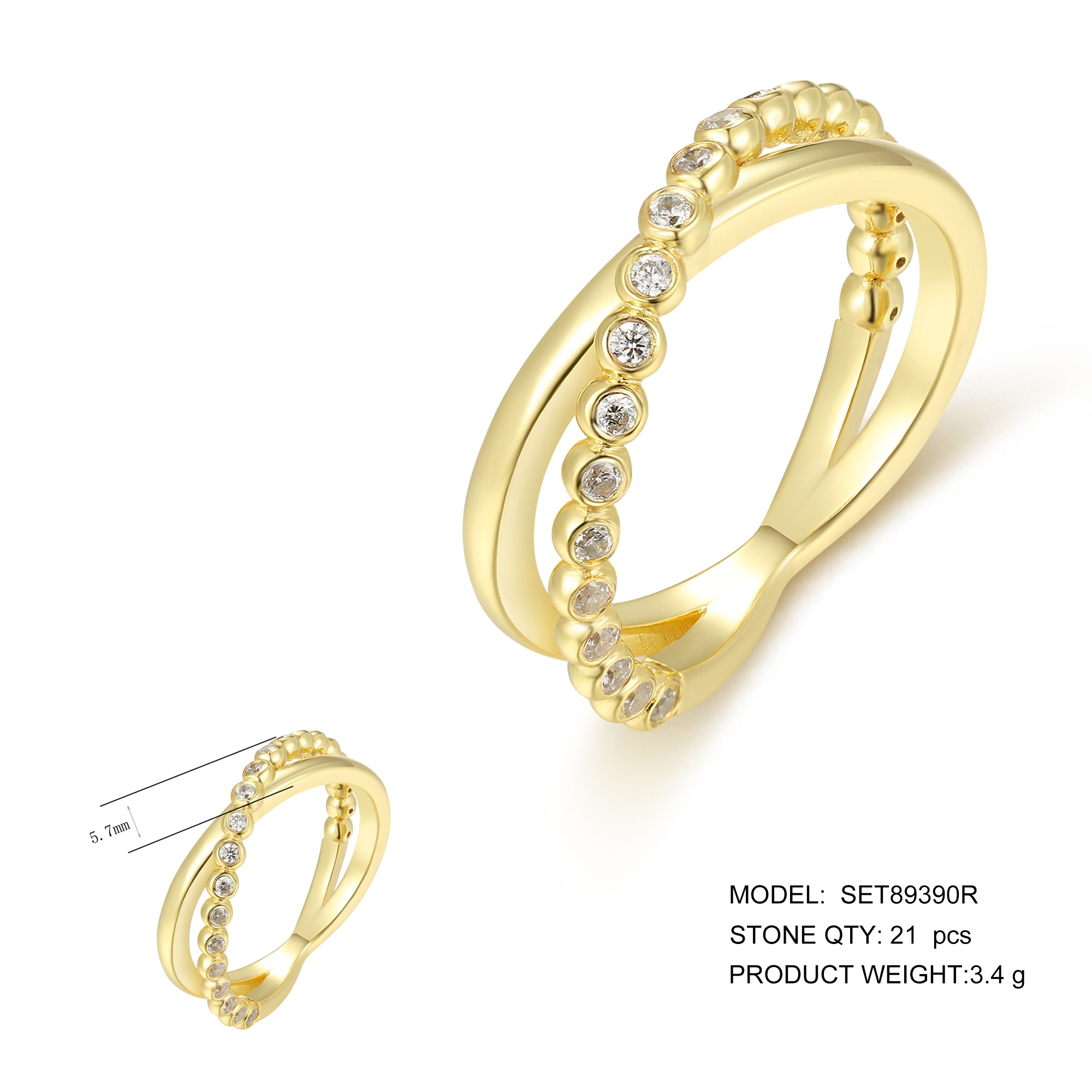 S925 Silver Jewelry Wholesale China Adjustable 18k real gold Plated Ring 