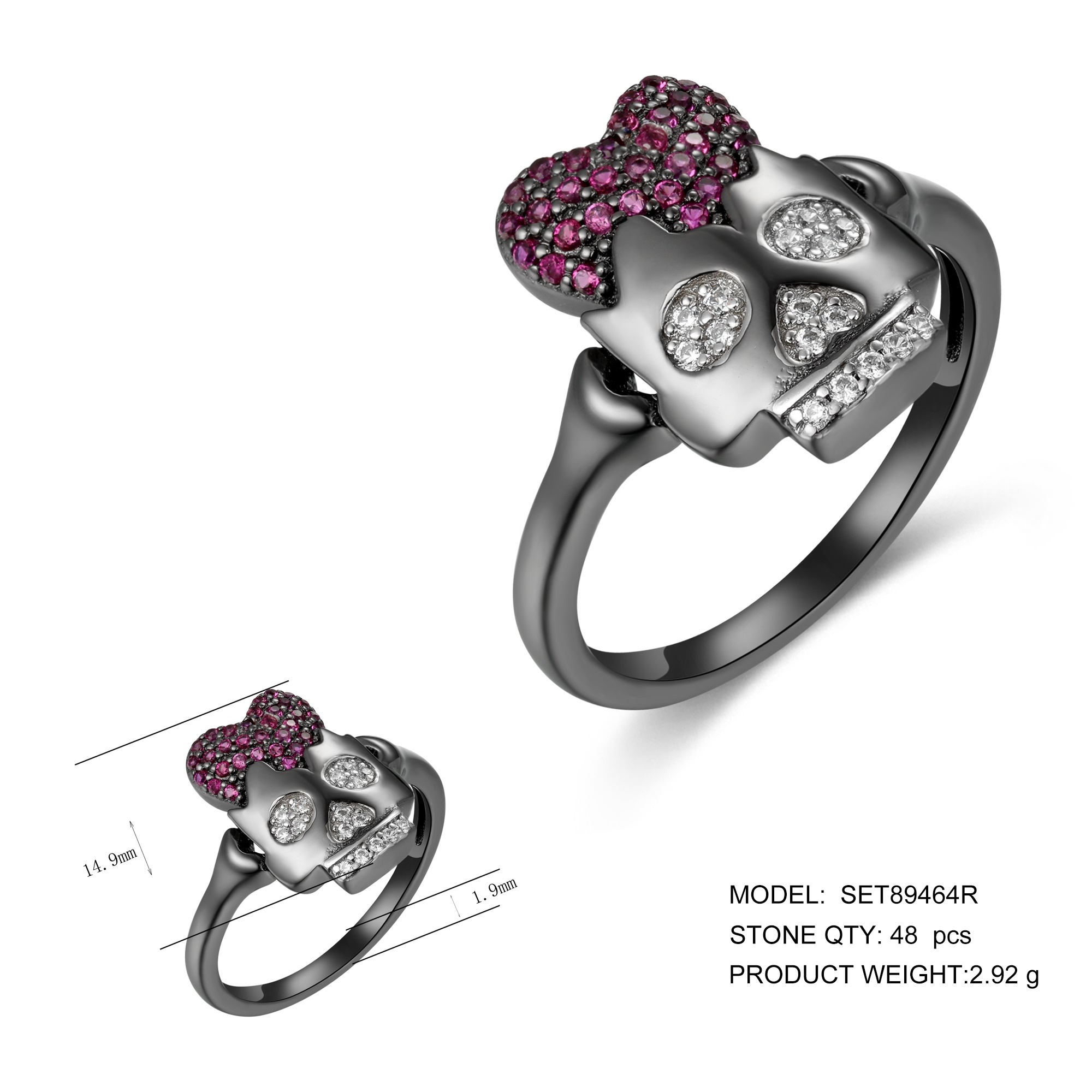 New Style Trendy 18K Gold Rings Hip Hop Custom 925 Sterling Silver CZ Tone Men Bling Out Jesus Ring